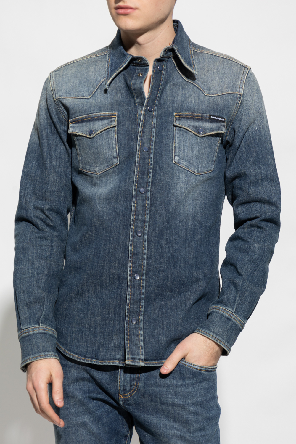 Dolce & best sale gabbana denim shirt